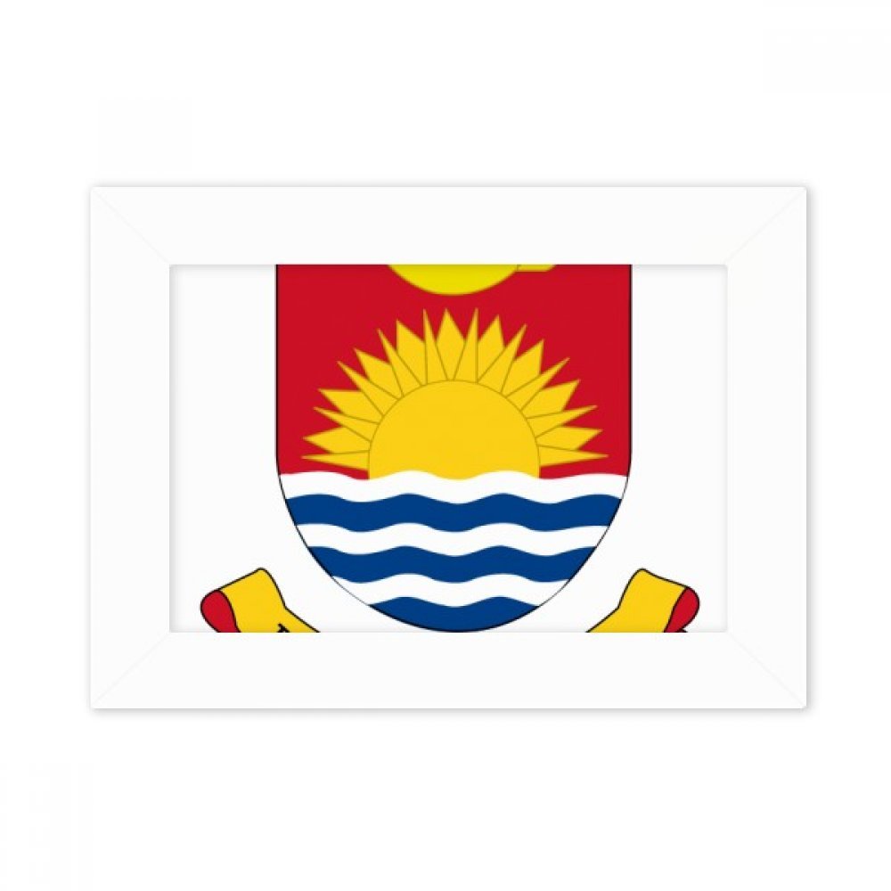 Cadre photo blanc 10x15 emblème national Kiribati Océanie décoration intérieure