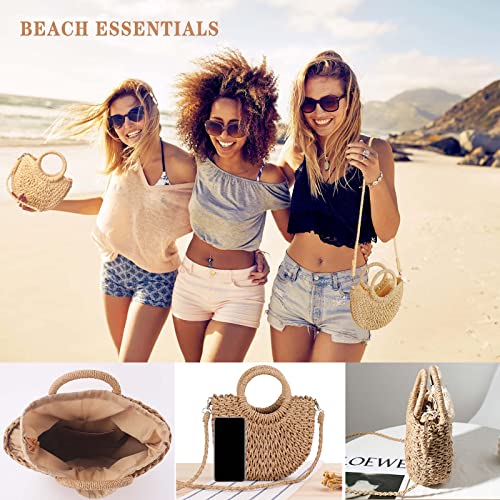 Dailyacc Straw Shoulder Bag For Women Woven Purse Beach Envelope Clutch Straws Wallet4