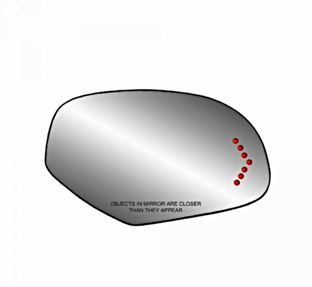 Compatible With 07-08 GM Trucks Right Pass Mirror Glass Heated, Signal w/Rear Holder