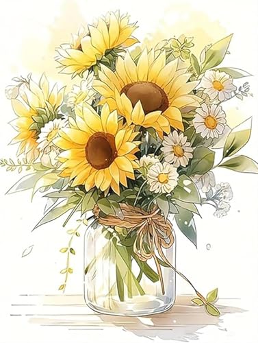 Image of MYBISYMQQ Stamped Cross Stitch Kits - Flower Embroidery Starter Kit for Adult Beginners, Cross Stitch Kits Embroidery Kit Arts and Crafts for Beginners,Crafts for Home Wall Decor 15.7x11.8 inches