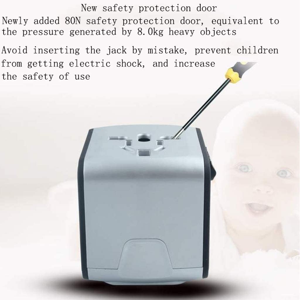 Adattatore da Viaggio Universale Internazionale da 2000 W con Porte USB Adattatore Universale da Viaggio Tutto in Uno per USA EU UK aus