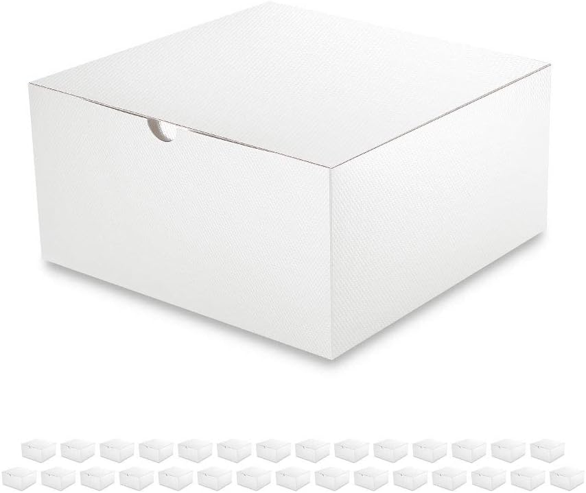 PACKQUEEN 30 Gift Boxes 8x8x4 Inches Gift Boxes with Lids