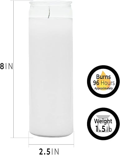 Miniatura 2 de Vela roja  Tarro de cristal de 8 x 2.5  Tiempo de combustión de 96 horas  Velas religiosas  Velas espirituales en rojo  Velas rojas  Velas de