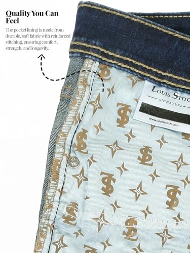 Image of LOUIS STITCH Men's Mid Rise Raw Wash Regular Fit Jeans (LSJNS-CF)