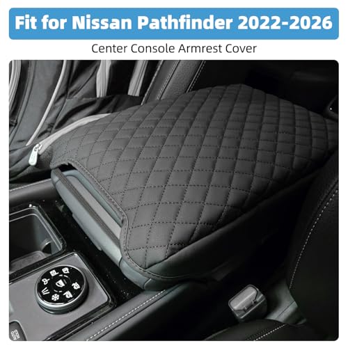Image of Center Console Armrest Cover for Nissan Pathfinder 2022 2023 2024 2025 2026 Fully Covered Anti-Scratch Protector Interior Accessories