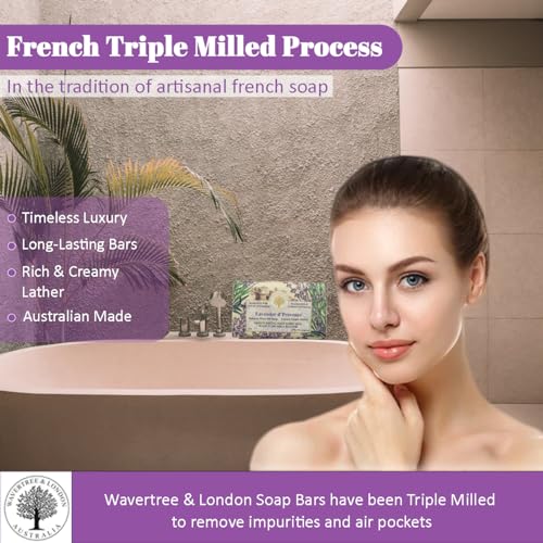 Wavertree-London-Lavender-Scented-Natural-Soap-2-Bars-7oz-Moisturizing-French-Triple-Milled-Soap-Bars-enriched-with-shea-butter-Pure-Plant-Oil-Bath-Body-Soap-for-All-Skin-Types Wavertree London Lavender Scented Natural Soap 2 Bars 7oz Moisturizing French Triple Milled Soap Bars enriched with shea butter Pure Plant Oil Bath Body Soap for All Skin Types