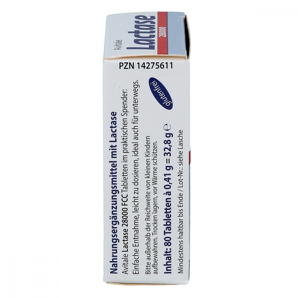 Avitale Lactase 28000 FCC Tabletten im Spender, 80 St. Tabletten