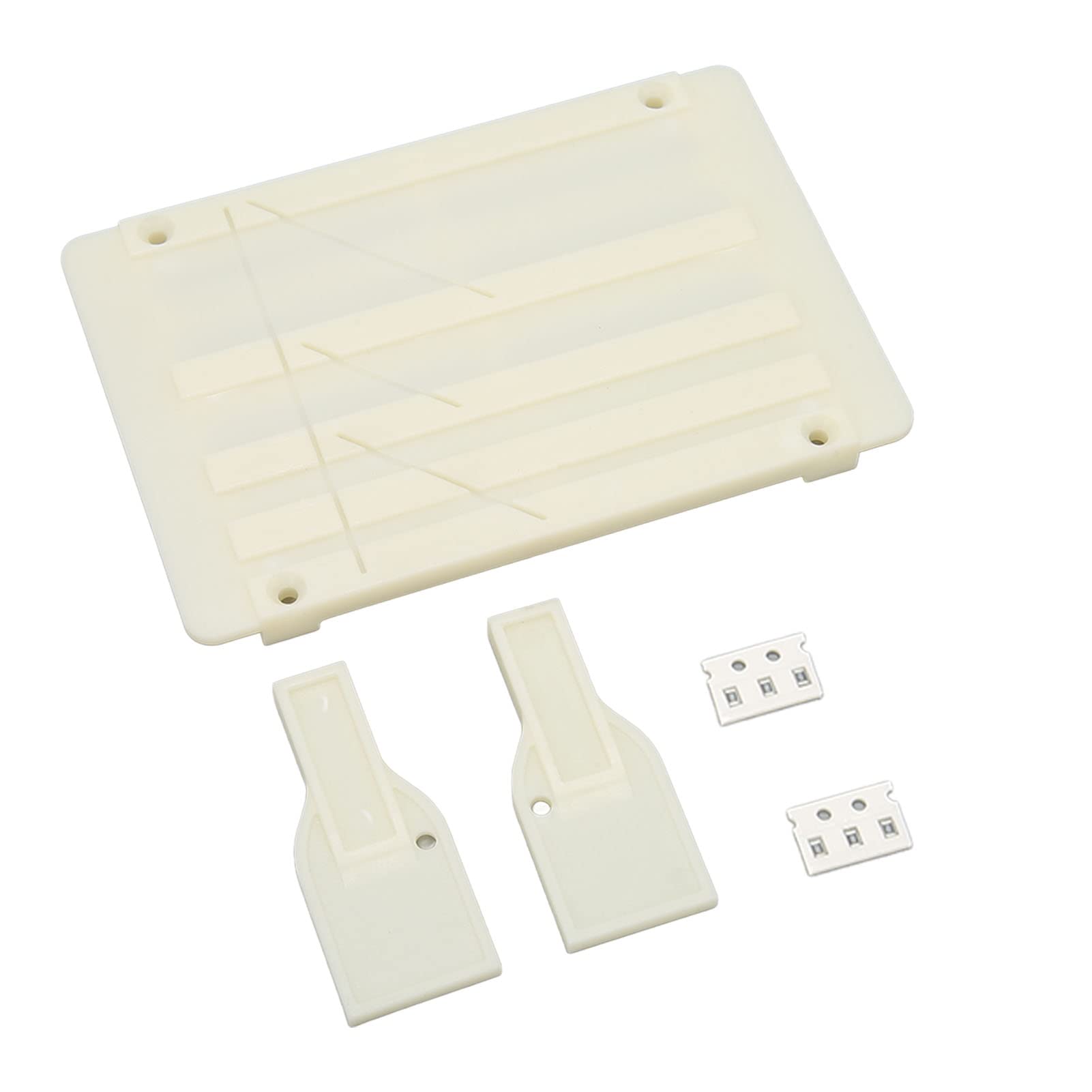 Kit D'épissage de Bande 1/4 10 Pouces, Magnétophone à Enrouleur avec Deux Fixateurs, Kit de Réparation de Ruban D'épissage de Cassette D'ouverture ABS pour Revoxsonido 1/4 1/2
