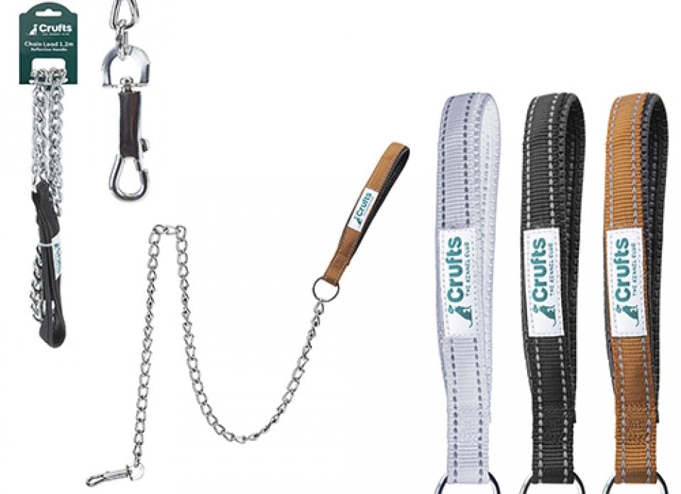 CRUFTS REFLECTIVE CHAIN LEAD 1.2M 3 COLOURS