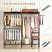 Golpart Clothes Rack Coat Rack Closet Organizers and Storage Laundry Room Organization Heavy Duty Portable Clothing Racks for Hanging Clothes Adjustable Freestanding with Shelves and Wheels Black