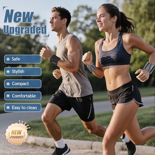 Image of BECOJADDE Ankle Weights Set of 2 (1 lb /2 lb /3 lb Each) Adjustable Wrist Weights for Women Men Wearable Arm Leg Weight for Pilates, Running, Walking, Workout, Yoga