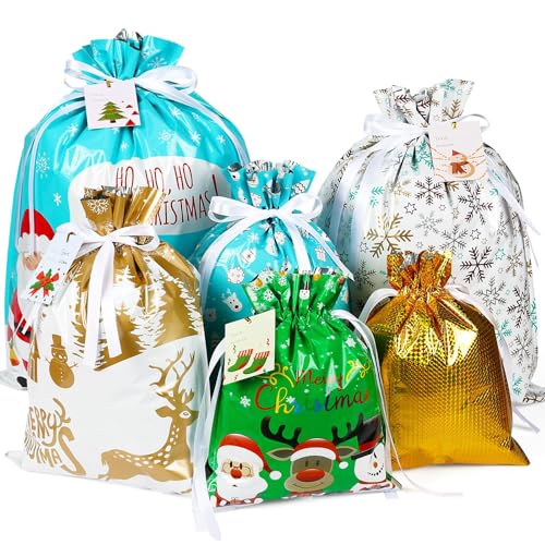 JOINDO 30 pcs Christmas Gift Bags Assorted Sizes, from 23”