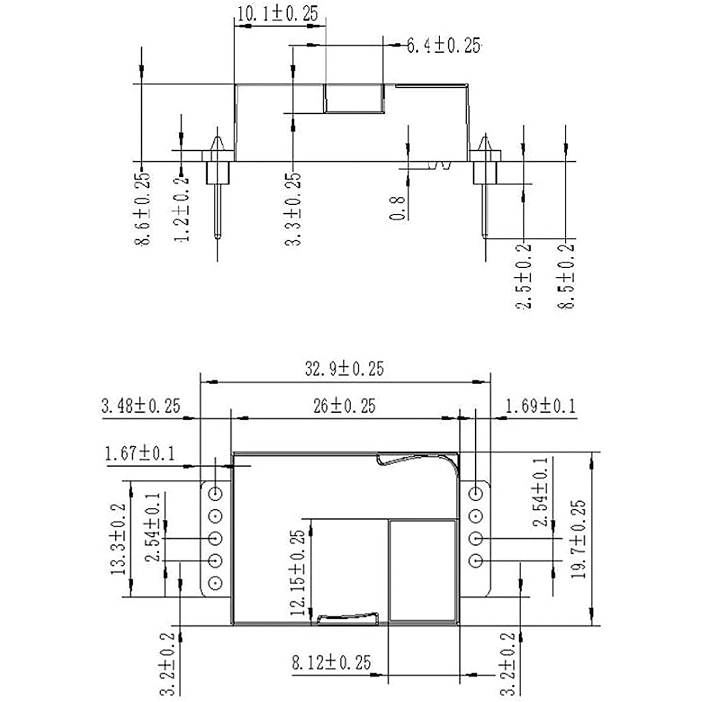 MH-Z19 MH-Z19C Module de capteur de dioxyde de carbone NDIR pour moniteur de CO2 400-5000ppm UART PWM sortie électronique intelligente pour chambre à coucher