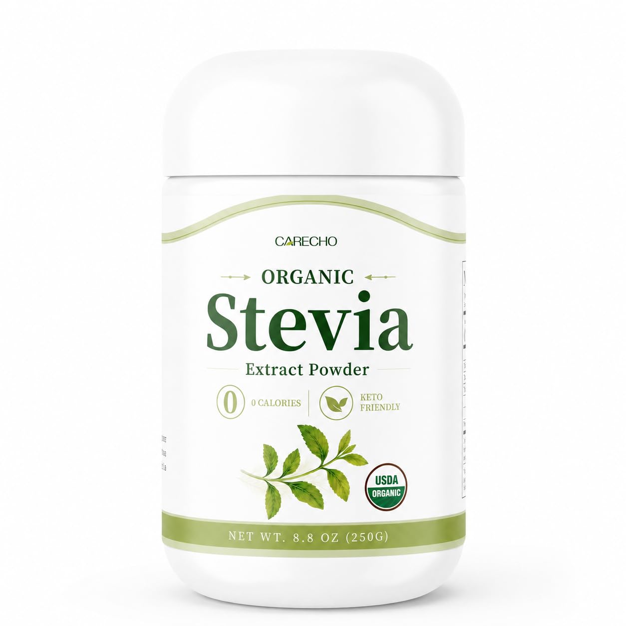 Organic Stevia Extract Powder 8.8 oz (250g): Zero Calorie, Sugar Free