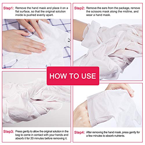 Hand Peel Mask, (5 Pack) Rose Moisturizing Gloves, Moisturizing Natural Therapy Gloves, Exfoliating Hand Peeling Mask… - Image 6