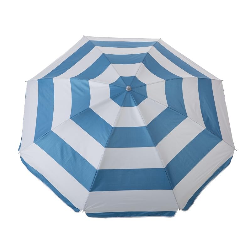 Sombrilla Playa Colección Blue Solar, Diferentes Tamaños y Colores (Rayas Gruesas, 160 cm.)