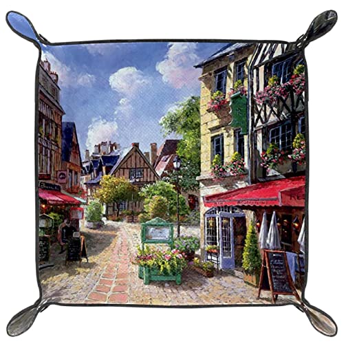 Plateau Valet pour Homme Femme,Plateau en Cuir,Plateau à Bijoux,Plateau fourre-Tout,Maison de Campagne,Plateau de clé de Stockage de Bureau