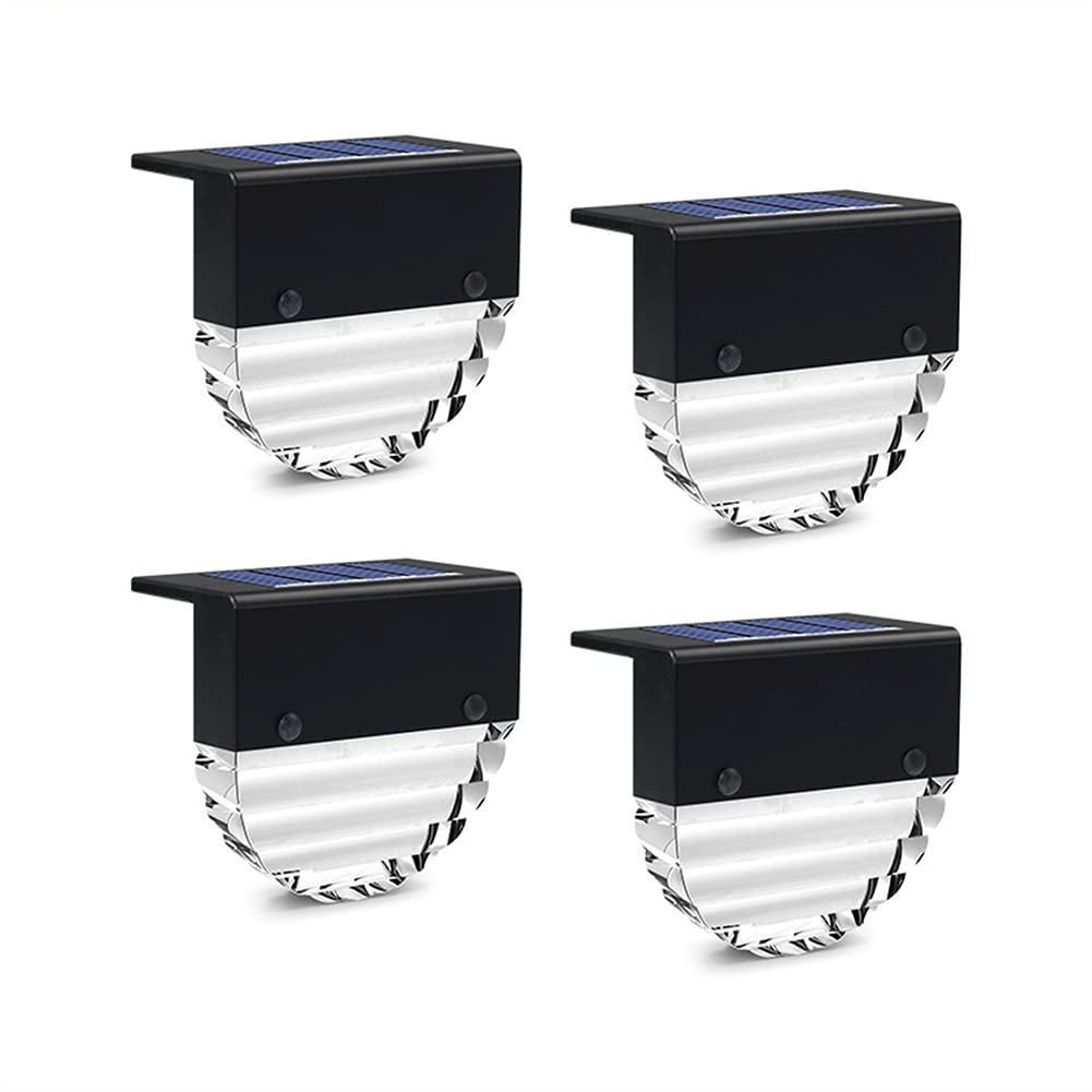 Lampy solarne na zewnątrz, ścieżka ogrodowa Wodoodporne solarne oświetlenie stopni na ogrodzenia, balustrady, tarasy, schody, dekoracje ogrodowe, ściany, ciepłe białe/kolorowe światło