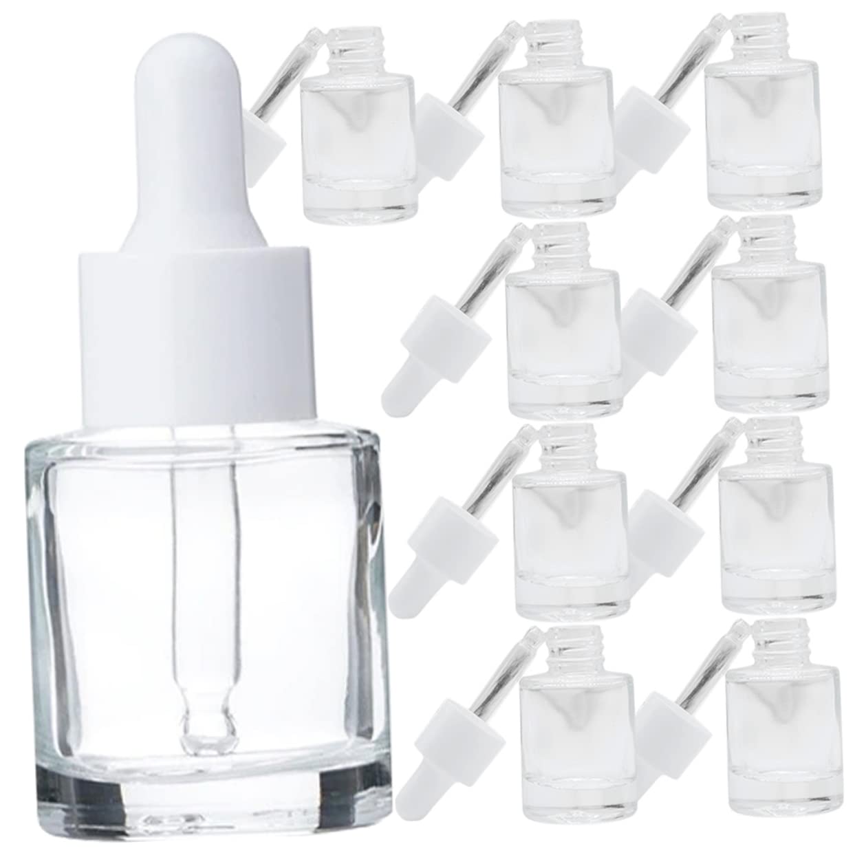 CALLARON Glas Tropfflaschen 20 Stück Luftdicht und Auslaufsicher 15ml für Kosmetik und Öle zur Aufbewahrung von Parfüm und Colognes