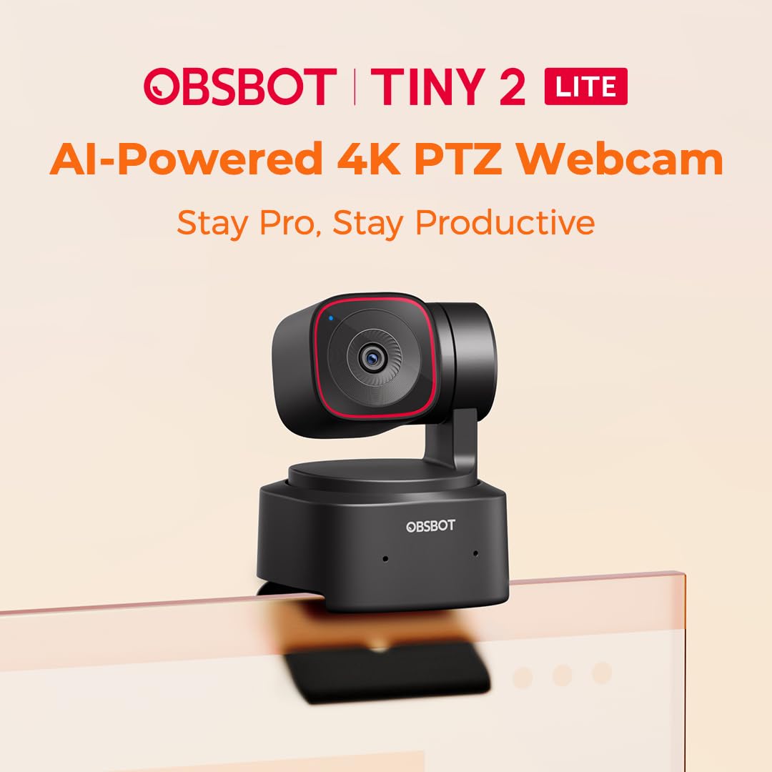 Amazon.co.jp: OBSBOT Tiny 2 Lite 4K ウェブカメラ、1/2インチ
