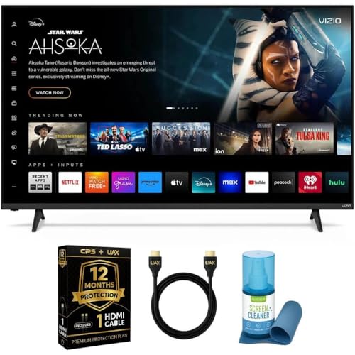 Image of Vizio 65-Inch 4K UHD LED Smart TV Bundle - Dolby Vision, HDR10+, VRR, Bluetooth, Alexa Compatible, Voice Remote with UAX HDMI Cable, 12-Month CPS Protection.