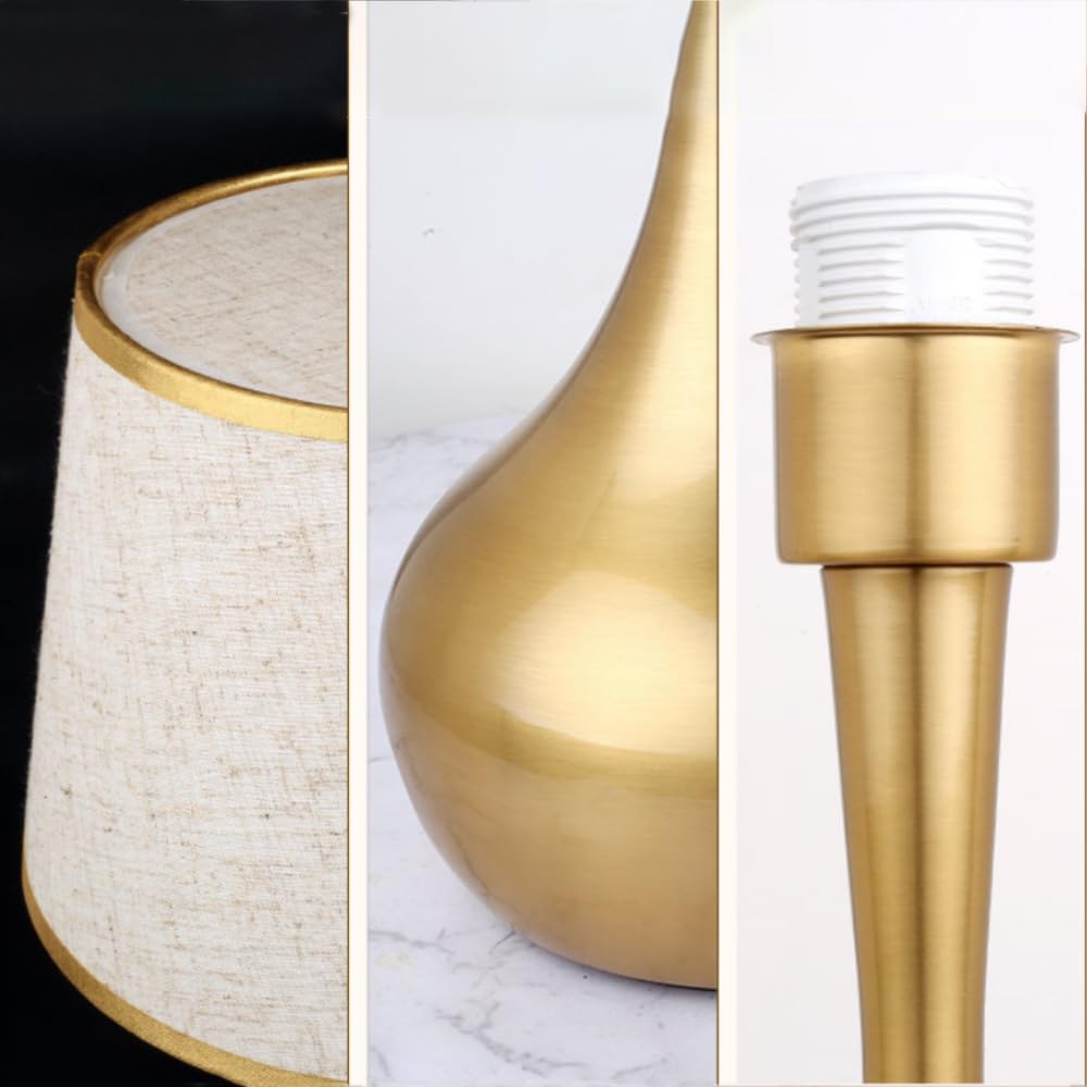 XINYASEE Lámpara de mesa de cerámica Lámpara de mesa E27 para dormitorio, sala de estar, lámpara de noche, lámpara de escritorio LED para iluminación interior (bombilla no incluida) (Blanco)
