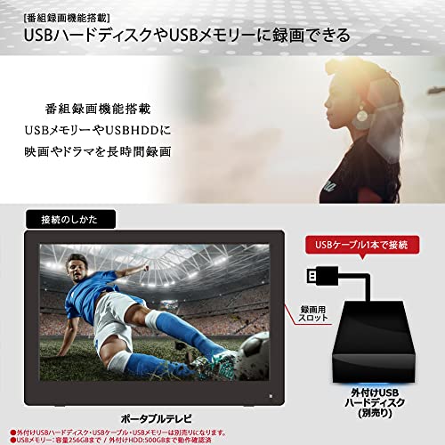 ROOMMATE 12V型 ポータブル 液晶テレビ HDMI入力 12.1インチ TDP-o000-OTMTV121TE06 の商品画像 3