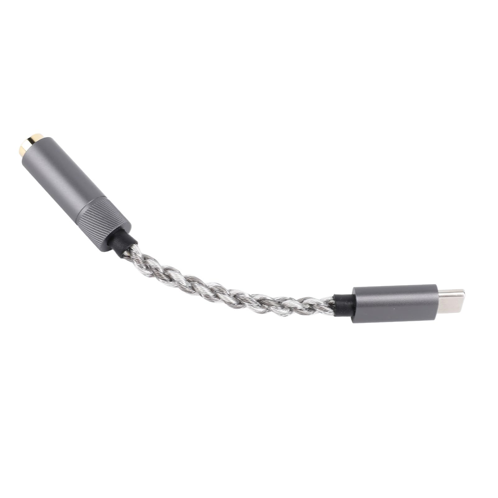 Fockety USB Typ C auf 4,4 Mm Symmetrische Buchse, HiFi-Kopfhöreranschluss-Adapterkabel CX31993 Chip Cooperized Silber 384 KHz/32 Bit Typ C auf 4,4 Mm Sound-Adapterkabel 120 Mm für