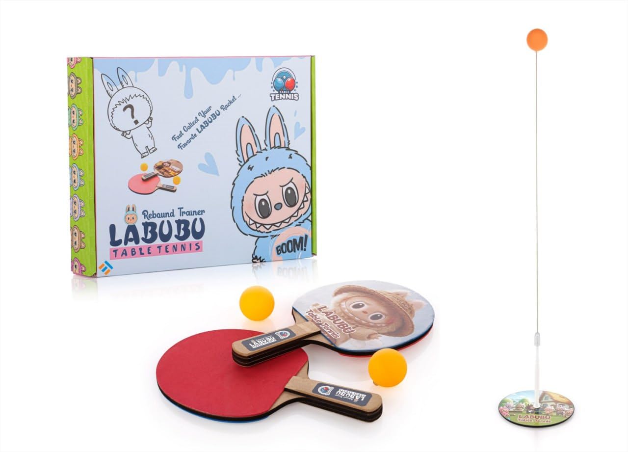 AK'S Venture Rebound Trainer Table Tennis Set with 2 Rackets, 2 Balls & Flexible Shaft | Indoor Outdoor Ping Pong Trainer Kit for Kids & Adults | Random Design Will be Sent-image-20