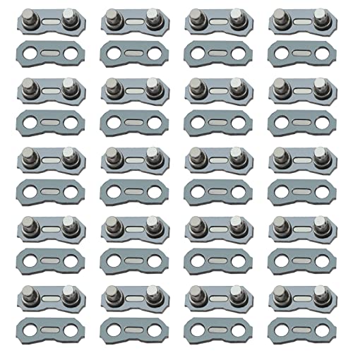 20 Jeux de Maillons de Chaîne de Tronçonneuse Sangle Préréglée de Réparation de Maillon Compatible avec Chaîne de Calibre 325 1.5mm Adaptée aux Chaînes de 62 à 86 Maillons