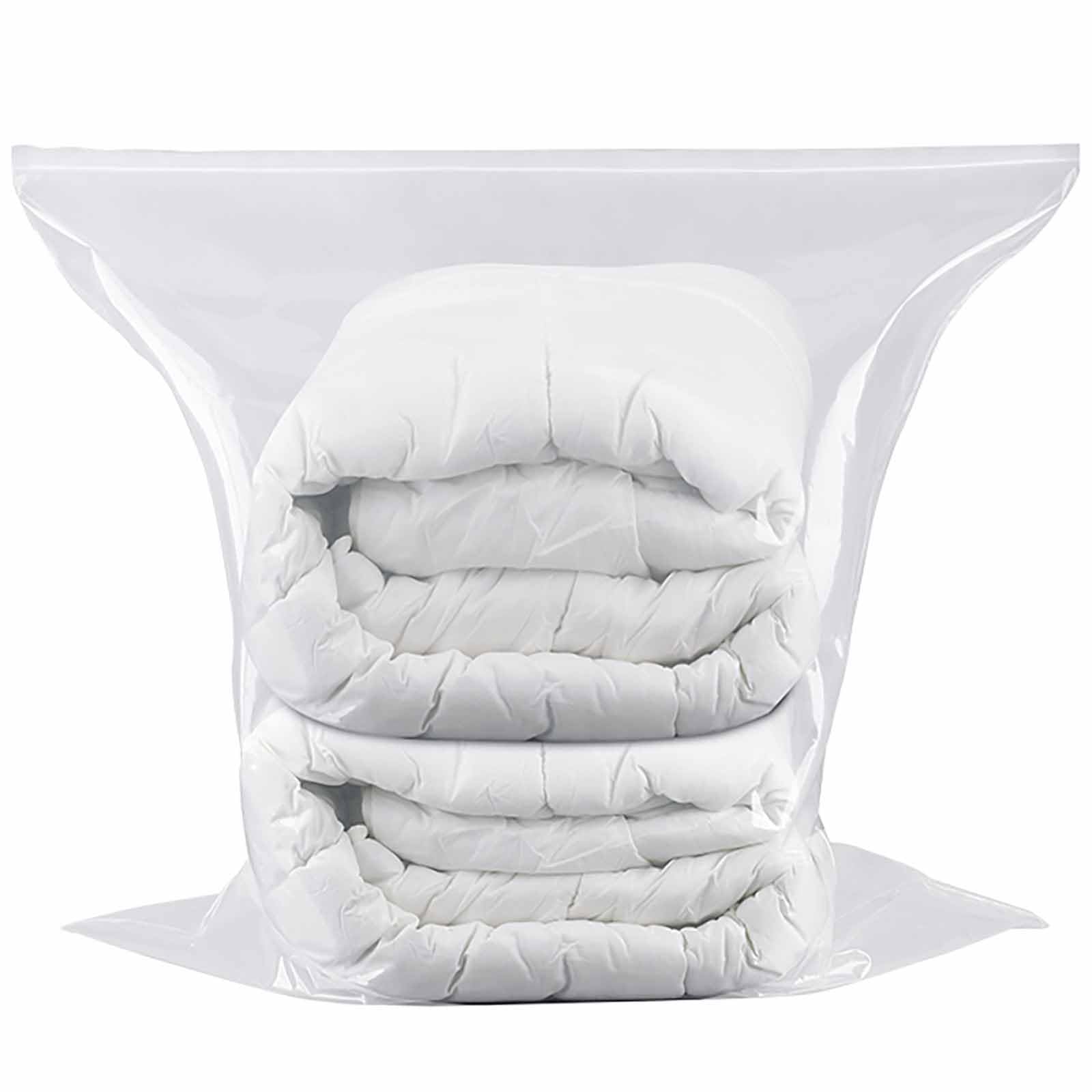 30 Pezzi Sacchetti in Plastica Trasparente Richiudibili - 50x60cm Sacchetto Sigillato,Spessa e Resistente,Borsa con Chiusura a Cerniera,per Piumini, Coperte, Deposito di Vestiti