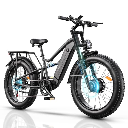 HiKNiGHT Dual Motor Electric Bike 1000W, 52V 20AH Battery E Bike for Adults 26...