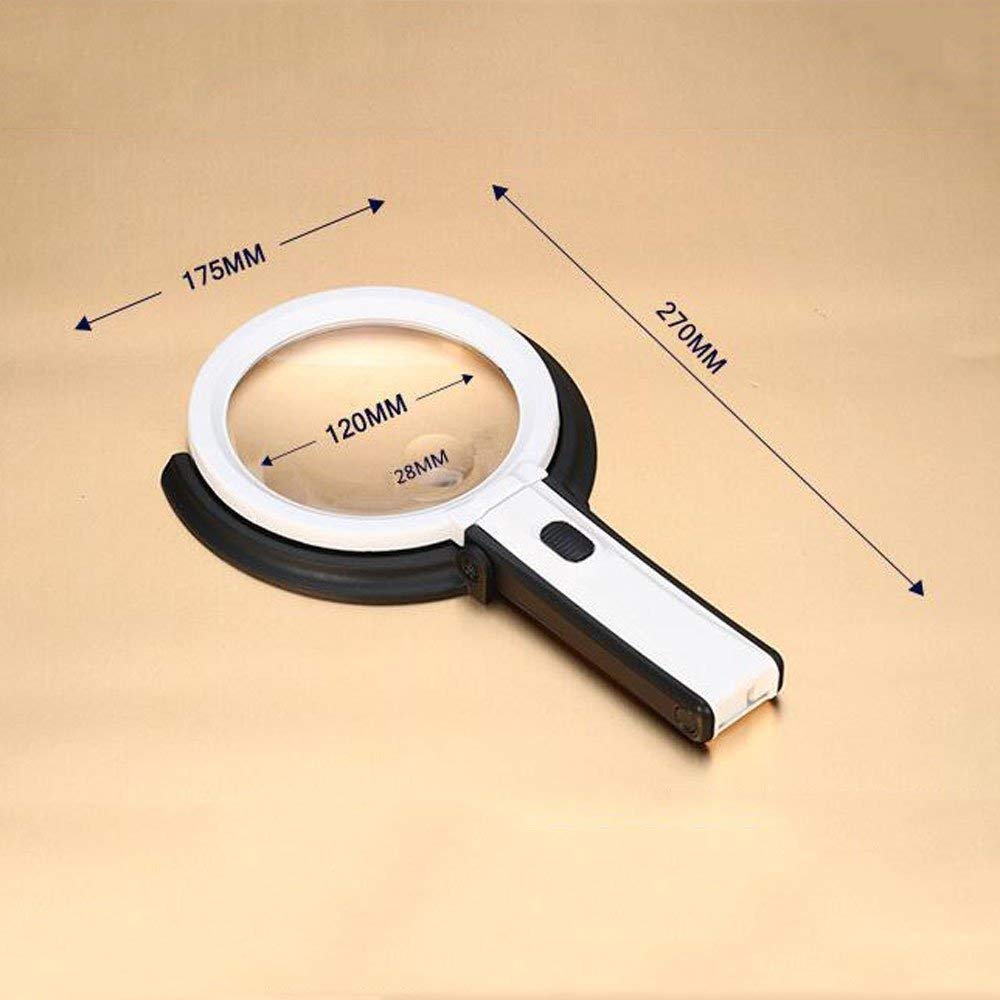 Lámpara con Lupa 2 En 1, Lupa con Luz Y Soporte, para Escritorio, Costura, Mesa, Luz Brillante para Leer, Aumento De 30X.,