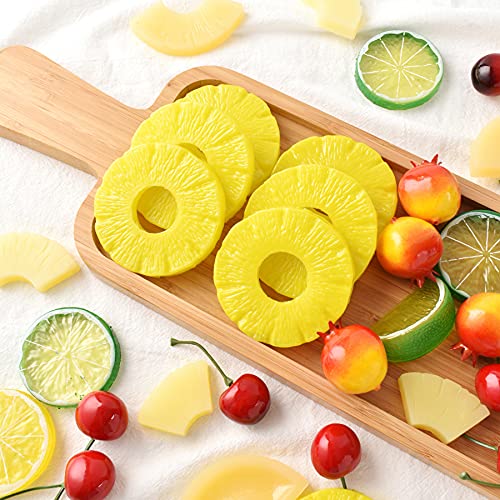 Lueyao Artificial Pineapple Slices, Fake Plastic Pineapple Slices Fake Fruit Slices Artificial Pineapple Model Home House Kitchen Party Decoration Photography Props thumb #2