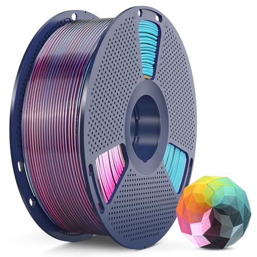 Image of SUNLU PLA+ Silk Filament, Four-Color 3D Printer Filament 1.75mm, Dimensional Accuracy + /- 0.02mm, 1KG Spool(2.2 lbs), Silk Quadruple Color(Red Yellow Green Black)