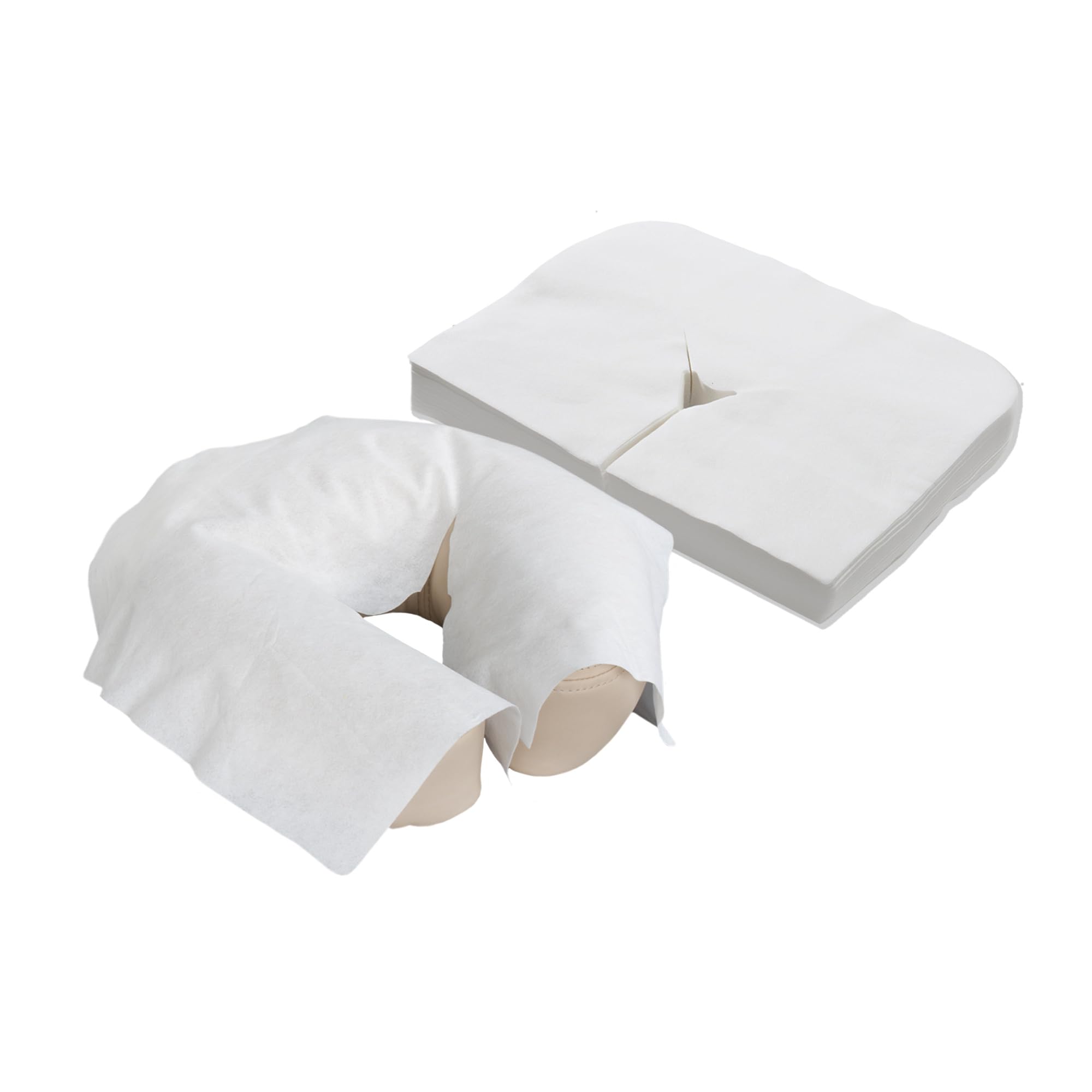 EarthLite Disposable Face Cradle Covers – Medical-Grade, Ultra Soft, Luxurious, Non-Sticking Massage Headrest Covers for Massage Tables & Massage Chairs