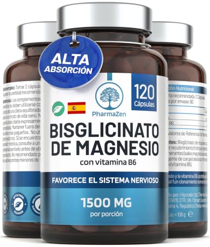 Bisglicinato de Magnesio 1500 mg con vitamina B6 - Sueño y energía