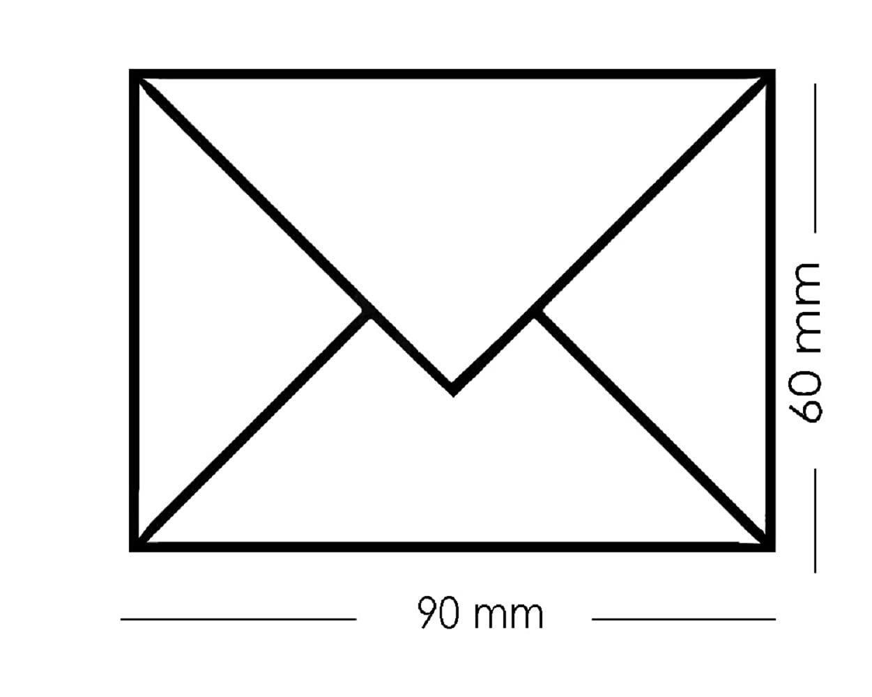 Mini sobres 60x90 mm para tarjetas de visita en color Burdeos 250 sobres