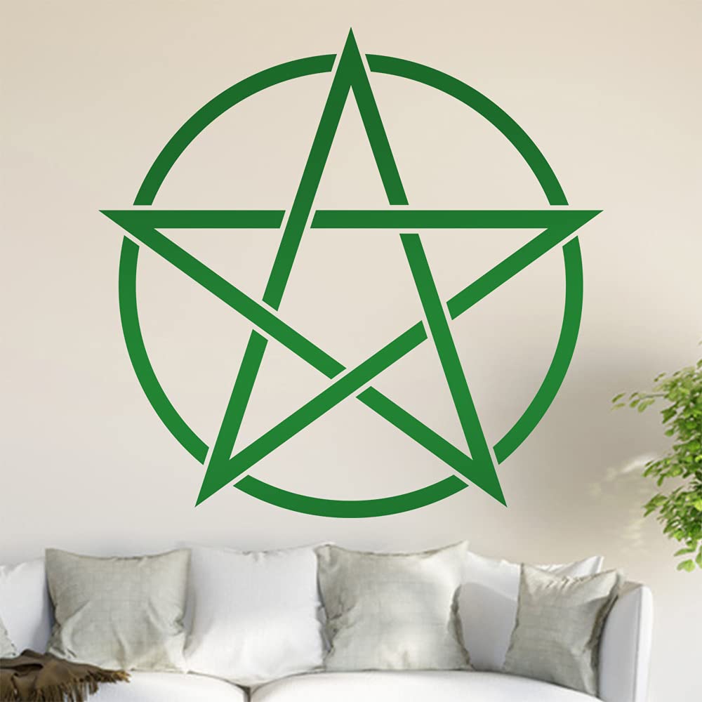 Adesivo Murale Kiwistar Pentagramma 6 Dimensioni, 120x114 Cm, Rimovibile, Blu Cielo