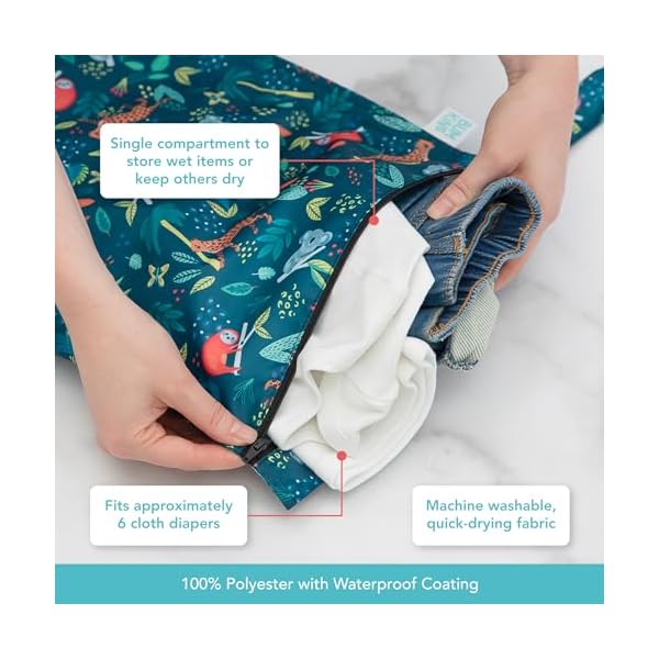 Bumkins Reusable Waterproof Wet Bag with Zipper - Imagen 4