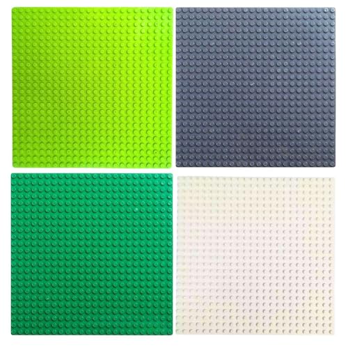 Image of Make-Believe Baseplate for Building Bricks - Compatible with Classic Bricks only (24x24 dots) (Pack of 4)