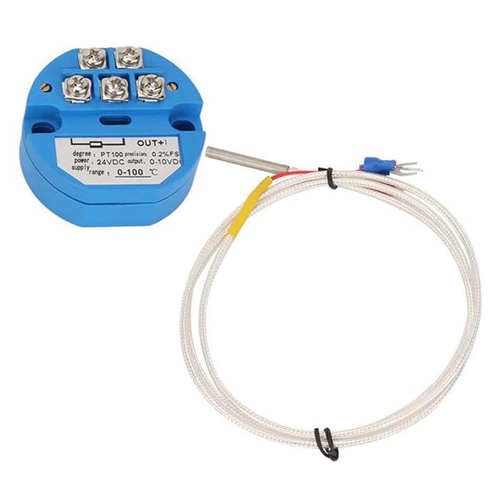 Buy Temperature Transmitter PT100 Temperature Sensor DC24V Output 50