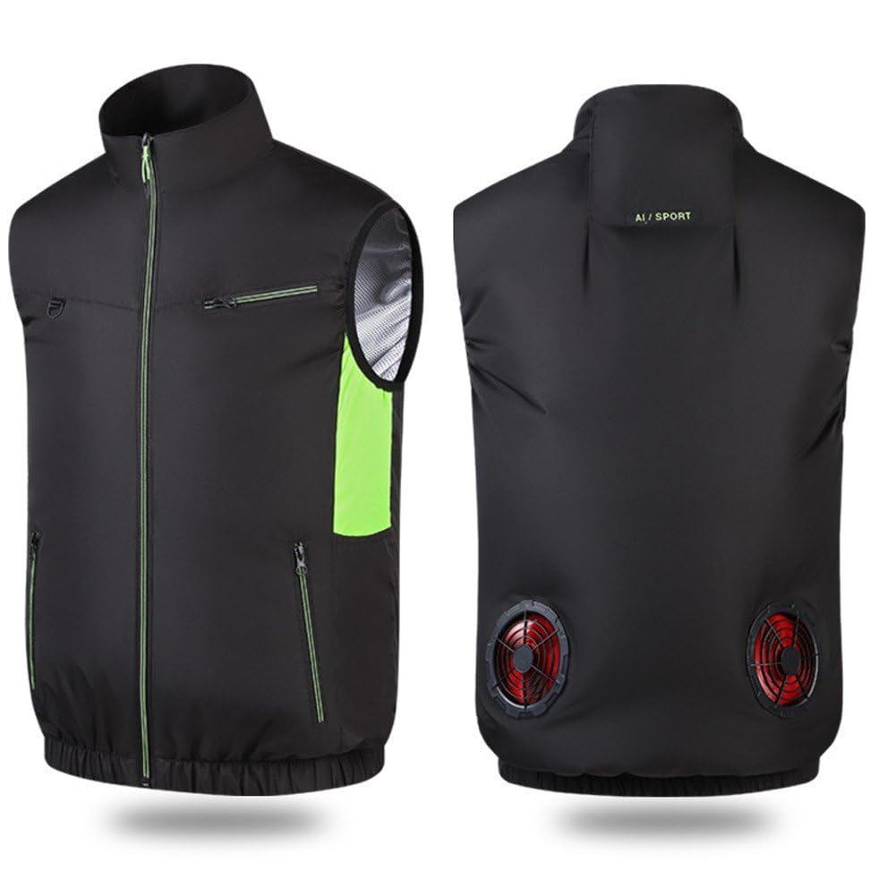 Chaleco De Refrigeración con Ventiladores De Aire Acondicionado para Hombres Y Mujeres, Chaleco Ligero De Secado Rápido con Ventilador De Refrigeración, Ropa De Trabajo para Viajes
