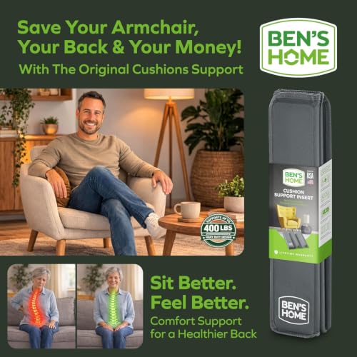Image of BEN'SHOME Recliner Cushion Support, Fix Sagging Armchairs | 20-23 inch x 21.5 inch | Thick 0.5״ Solid Wood Boards Under Cushion with Anti-Slip Fabric to Repair Sagging Recliner Springs, Worn Cushion Replacement
