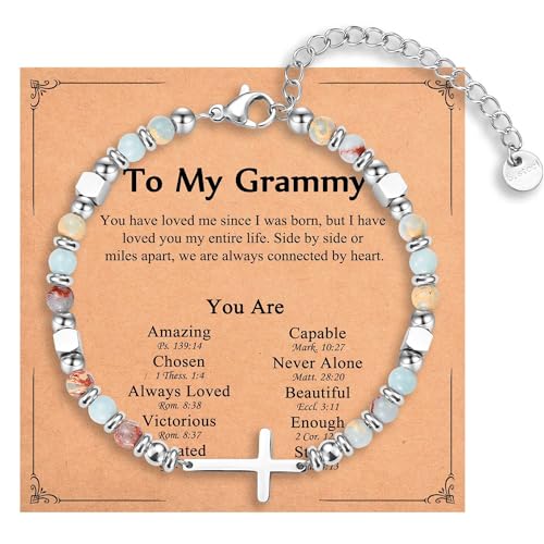 Image of Christian Gifts for Women Girls, Religious Cross Bracelet, Birthday Christmas Easter Baptism Confirmation First Communion Valentines Day Graduation Gifts for Her