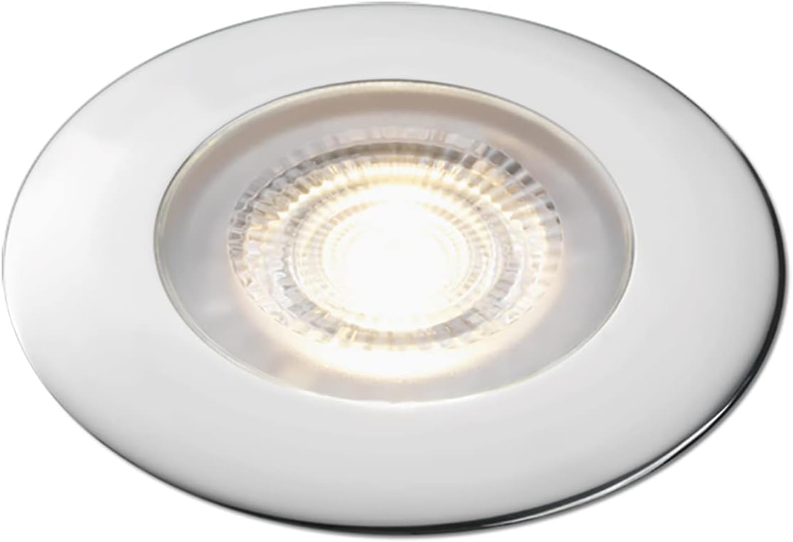 Aqua Signal 16620-7 Atlanta 3.34" Round Interior LED Directional Light - White with Chrome Housing