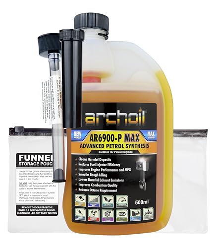 Archoil [PETROL] AR6900-P Max Advanced PETROL Fuel Additive Concentrate Treats 500L of Fuel Petrol Injector Cleaner GPF Turbo EGR Valve Cleaner Super Unleaded Convertor (500ml)