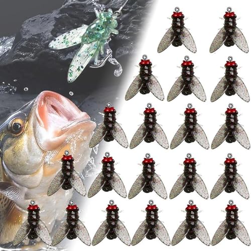 20 Pezzi Esche Bioniche per Pesca A Mosca | 0,31/0,47/0,59