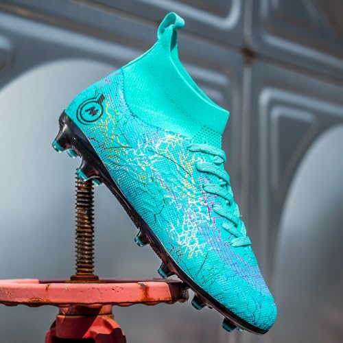 Mens Womens Soccer Cleats Youth Soccer Shoes Football Shoes High-Top Football Cleats Outdoor/Indoor Athletic Shoes Sneakers 5