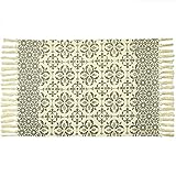 Retro-Design: Gewebter Baumwollteppich, Inspirationsdecke der Teppichscheibe, sein Druckmuster scheint einfach, aber symbolische Bedeutung ist extrem reich und komplex. .